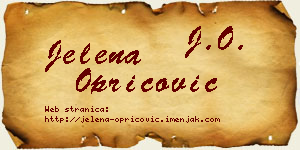 Jelena Opricović vizit kartica